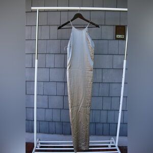 Silver Vintage Strappy Long Sheath Dress l.magnin + laundry